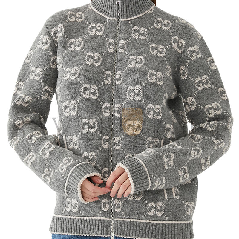 Gvc*1 gg bouclÉ stitch jacquard cardigan 814285